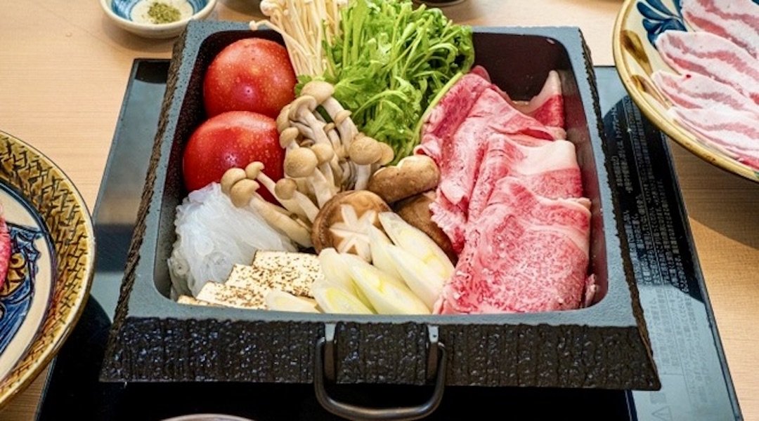 涮涮邸 壽  池袋本店-壽喜燒套餐｜頂級石垣牛里肌肉 & 阿古豬五花肉拼盤