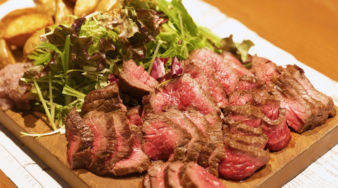 和牛牛排專賣店｜源兵衛 天滿本店-上赤身！和牛小奢華套餐｜附飲料喝到飽