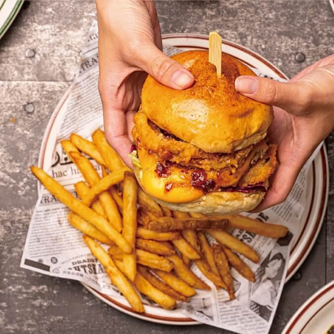 樂子的漢堡也是許多人喜愛的餐點之一