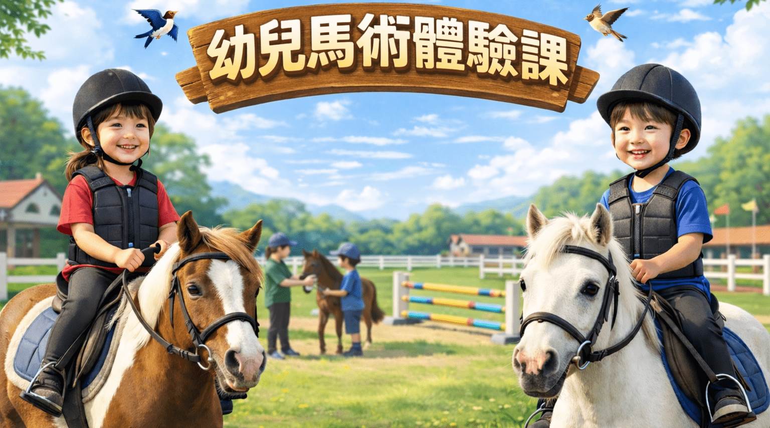 【3~4歲】幼兒馬術初體驗：認識馬兒Ｘ餵食互動Ｘ騎乘體驗
