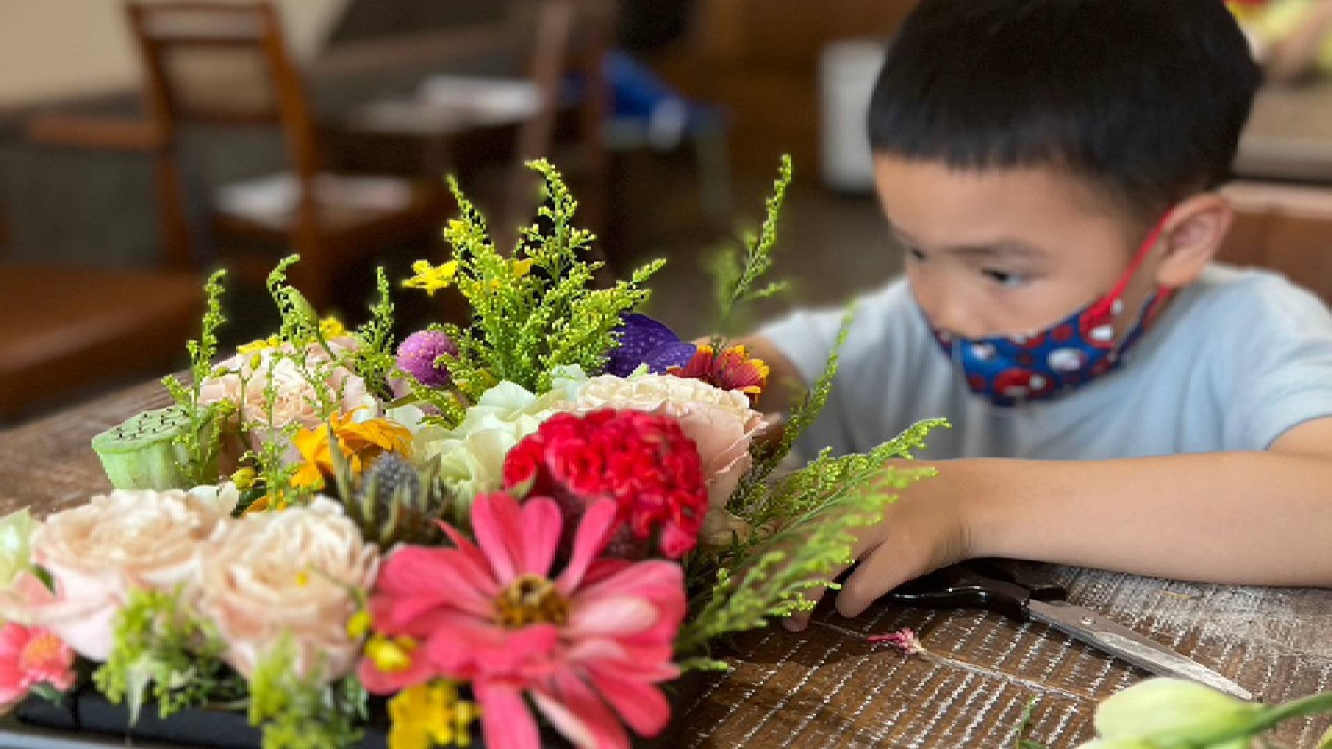 【5~12歲｜士林教室】兒童插花設計三日冬令營｜專注力與耐心的美學營隊