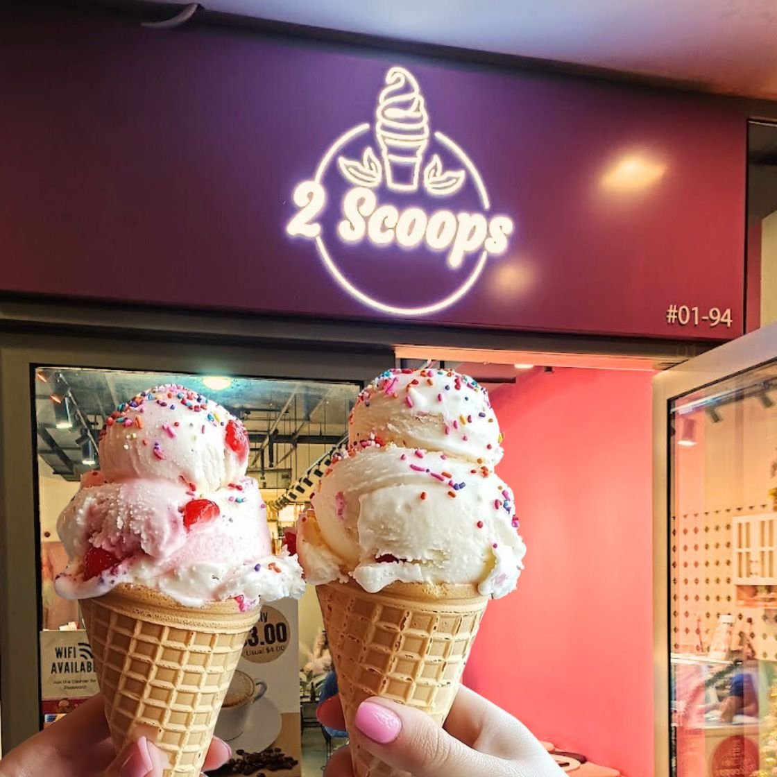 2SCOOPS [NeWest @ Clementi] Gelato, Waffles, SAKE