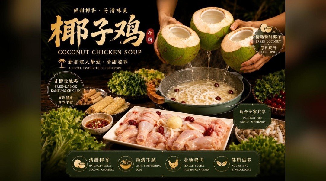 Coconut Chicken Singapore 椰子鸡新加坡@Bugis